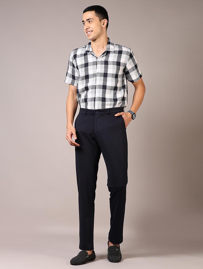 men solid mid rise casual chinos - 21686718 - Standard Image - 4