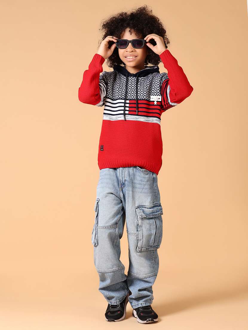 women color blocked long sleeve hooded sweater - 21686732 -  Standard Image - 4