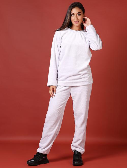 women solid long sleeve nightwear pyjama set - 21686759 -  Standard Image - 0