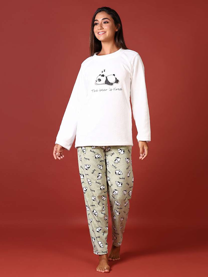 women printed nightwear pyjama set - 21686762 -  Standard Image - 1