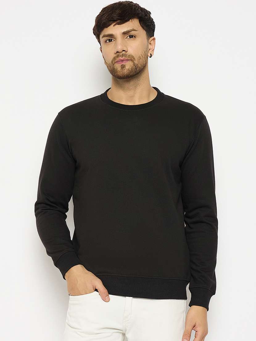 men long sleeves plain sweatshirt