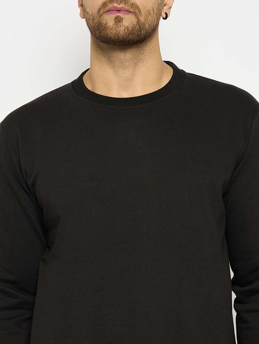 men long sleeves plain sweatshirt - 21686774 - Standard Image - 4