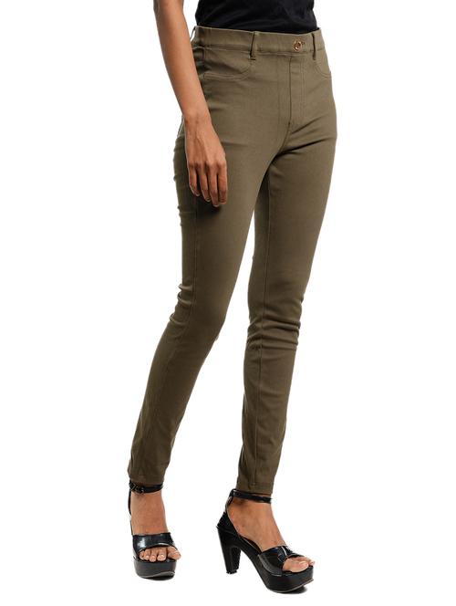 women solid high rise jegging - 21686823 -  Standard Image - 0
