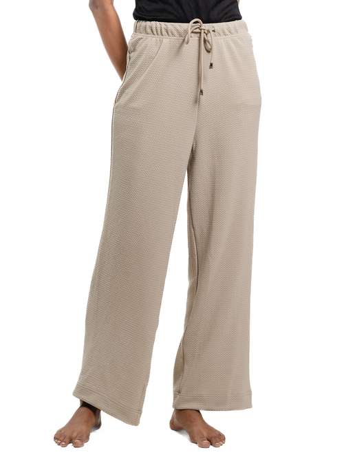 women solid mid rise wide leg trouser - 21686828 -  Standard Image - 0