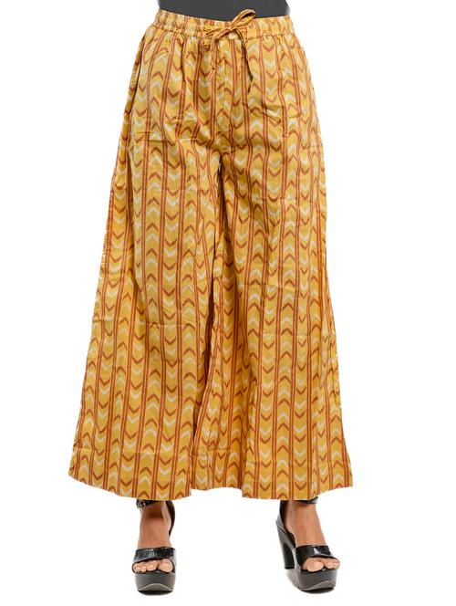 women printed mid rise flared palazzo - 21686833 -  Standard Image - 0