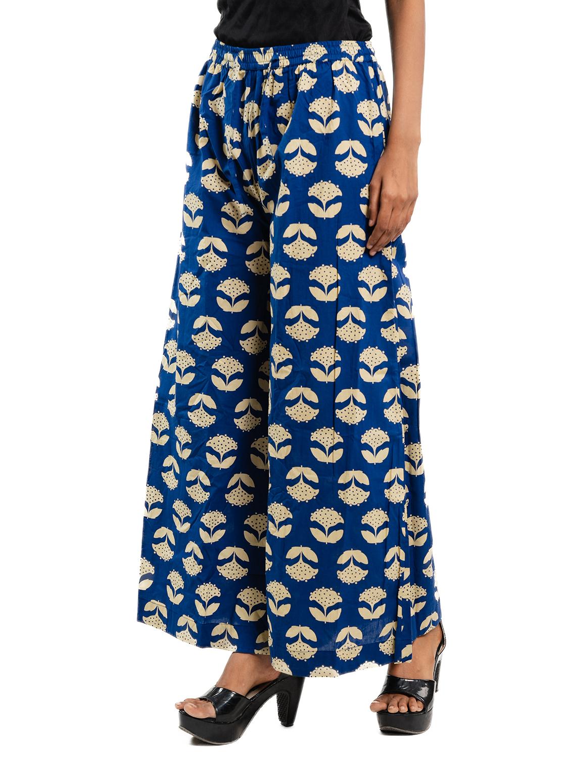 women printed mid rise flared palazzo - 21686834 - Zoom Image - 0