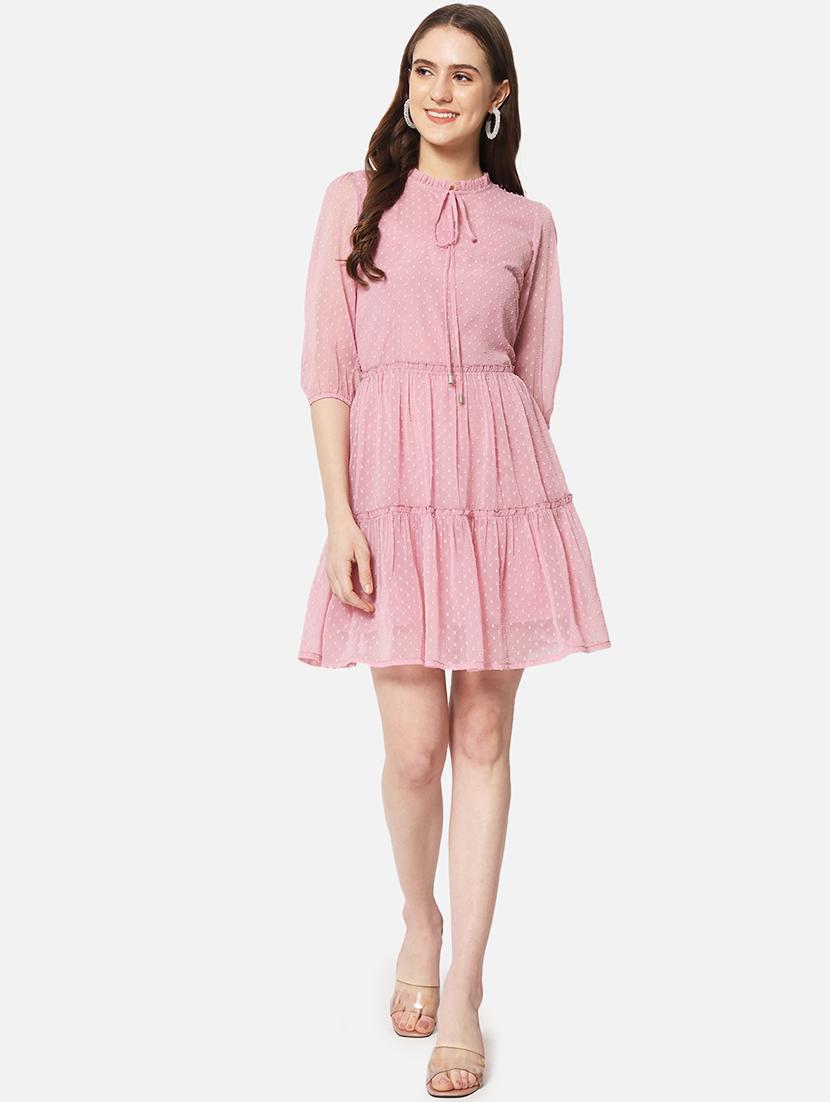 women self designed puff sleeves tiered dress - 21687002 - Zoom Image - 0