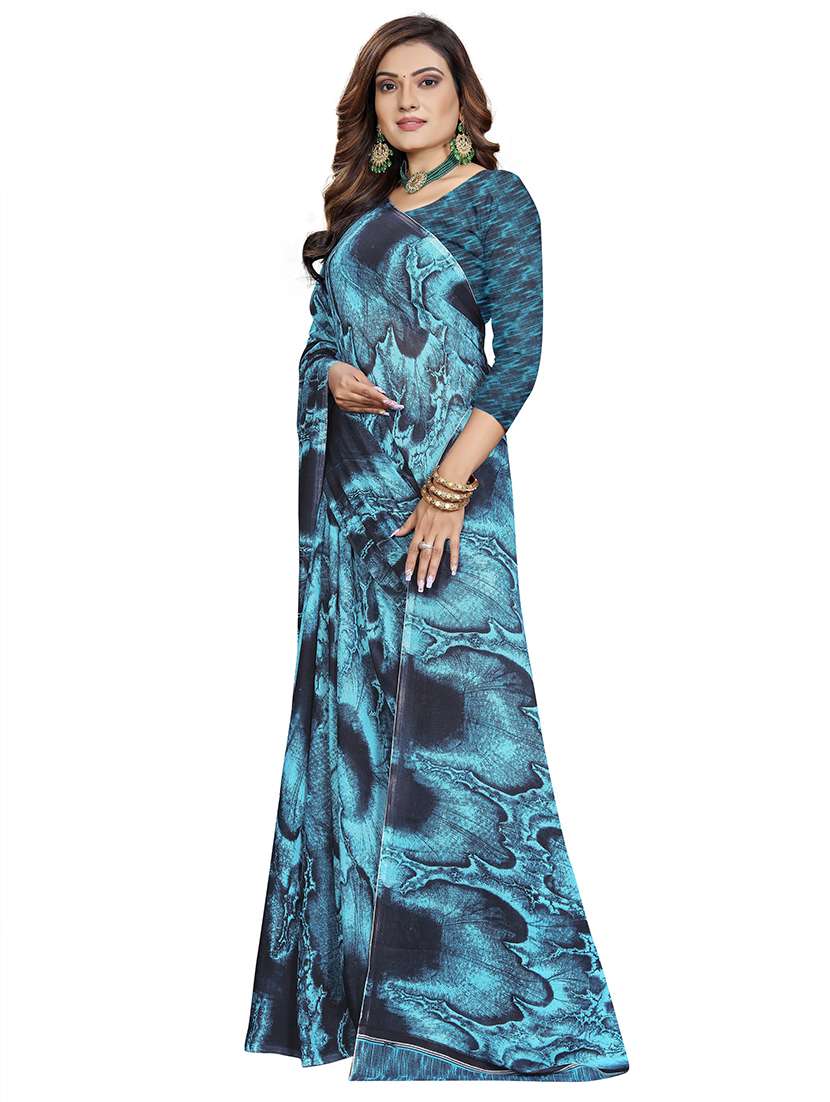 women printed casual wear saree with blouse - 21687107 -  Standard Image - 1