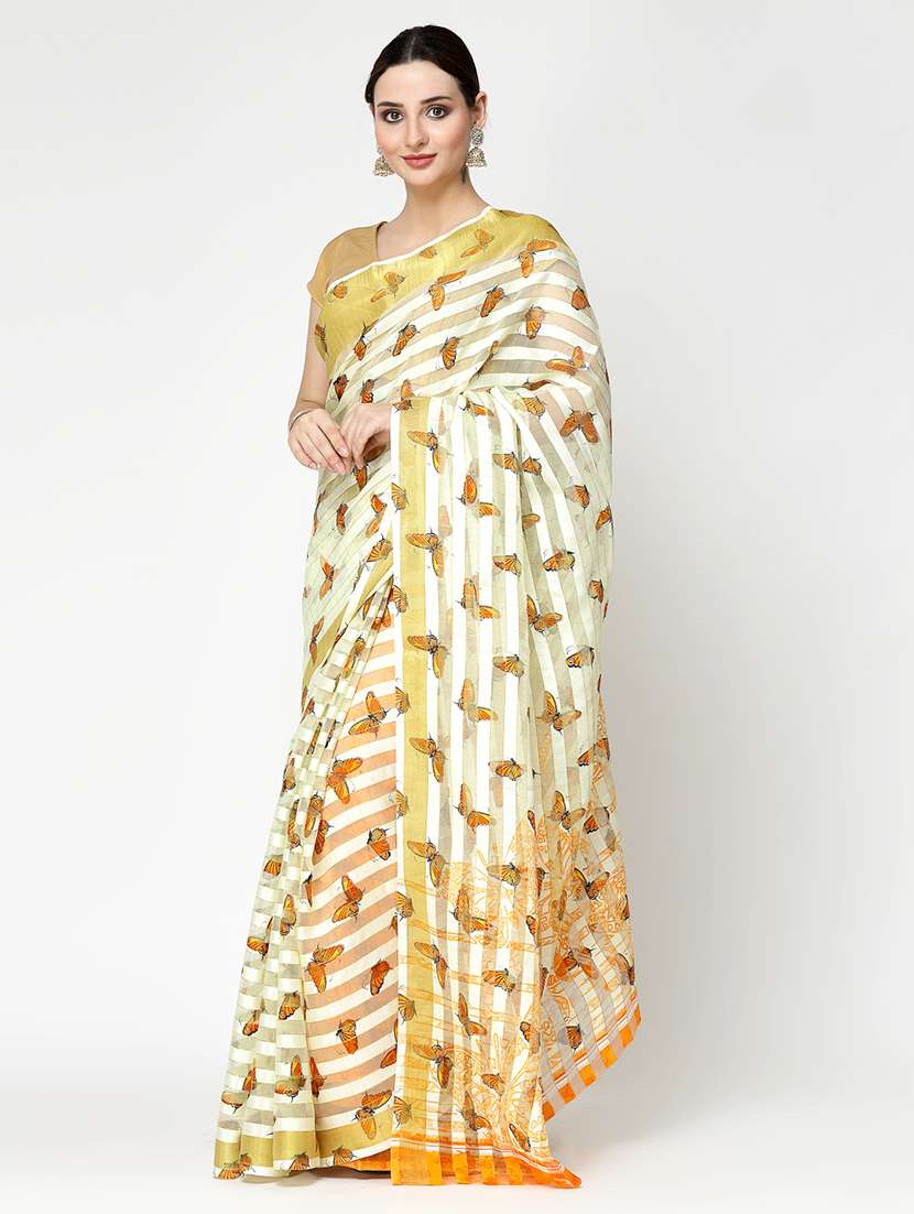women printed casual wear saree with blouse - 21687215 -  Standard Image - 1