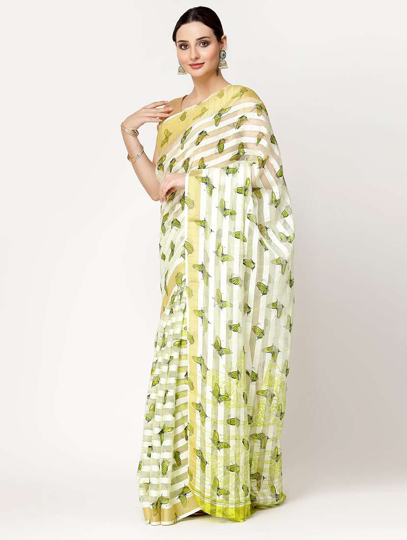 women printed casual wear saree with blouse - 21687216 -  Standard Image - 1