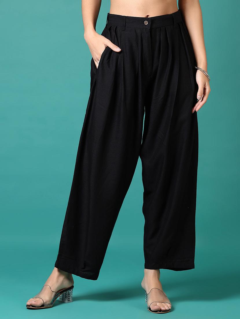 women black solid salwar - 21687493 - Zoom Image - 0