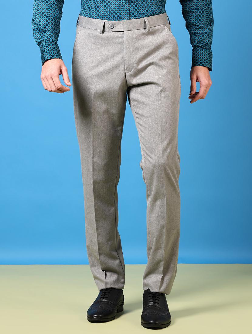 men mid rise solid flat front formal trouser - 21687510 - Zoom Image - 0