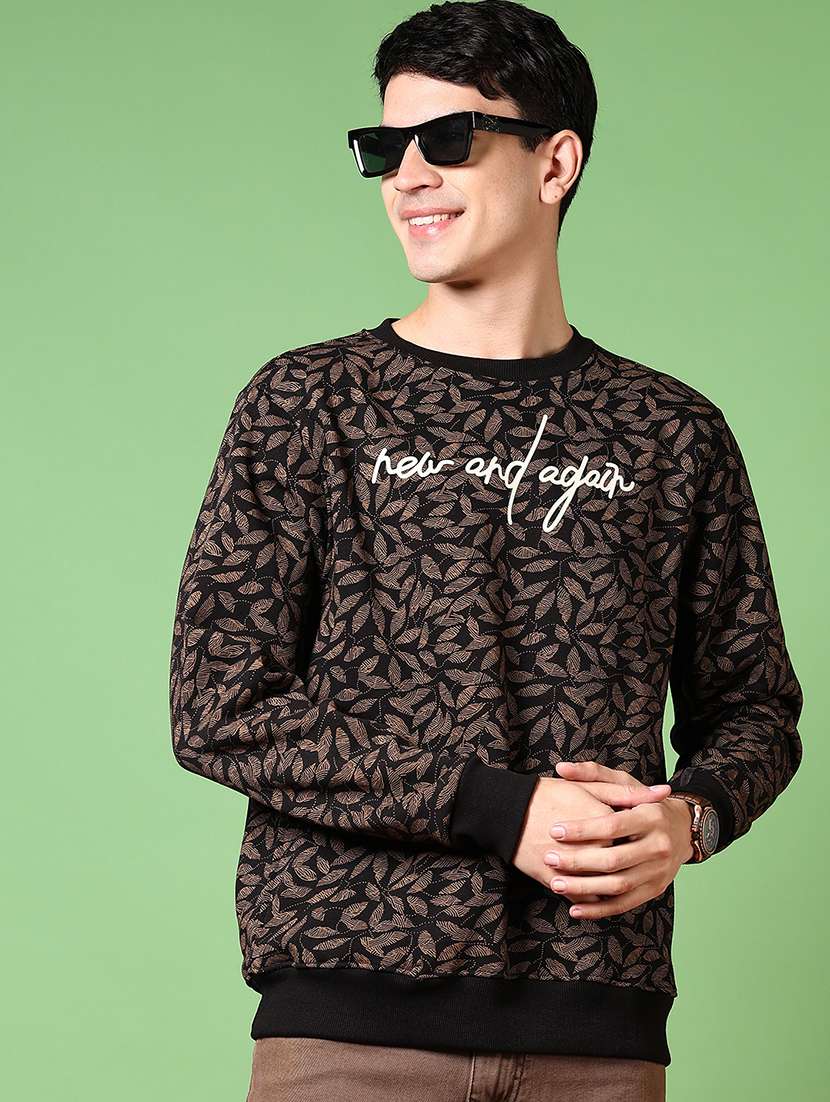men long sleeves printed sweatshirt