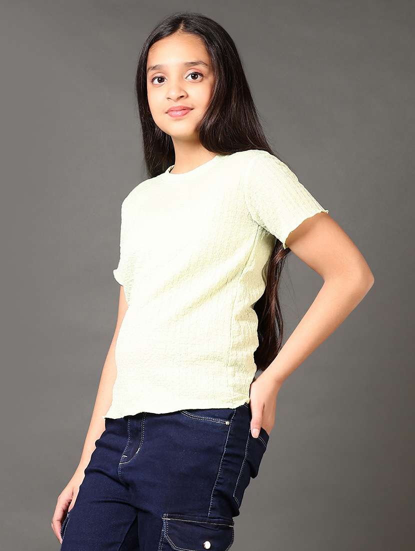 girls solid short sleeves tee - 21687526 -  Standard Image - 1
