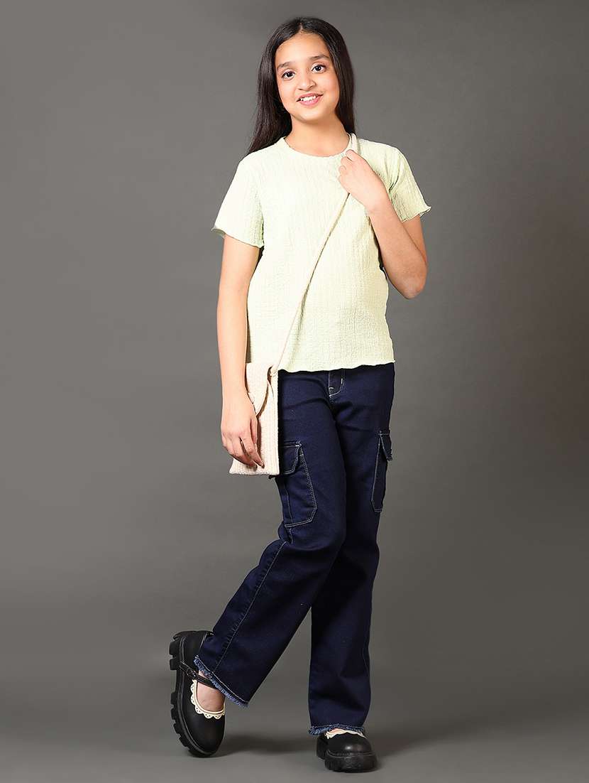 girls solid short sleeves tee - 21687526 - Standard Image - 4