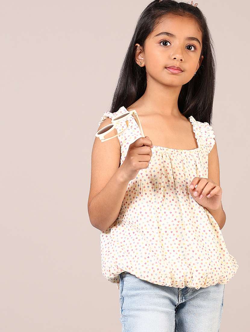 off white printed cotton top - 21687539 -  Standard Image - 1