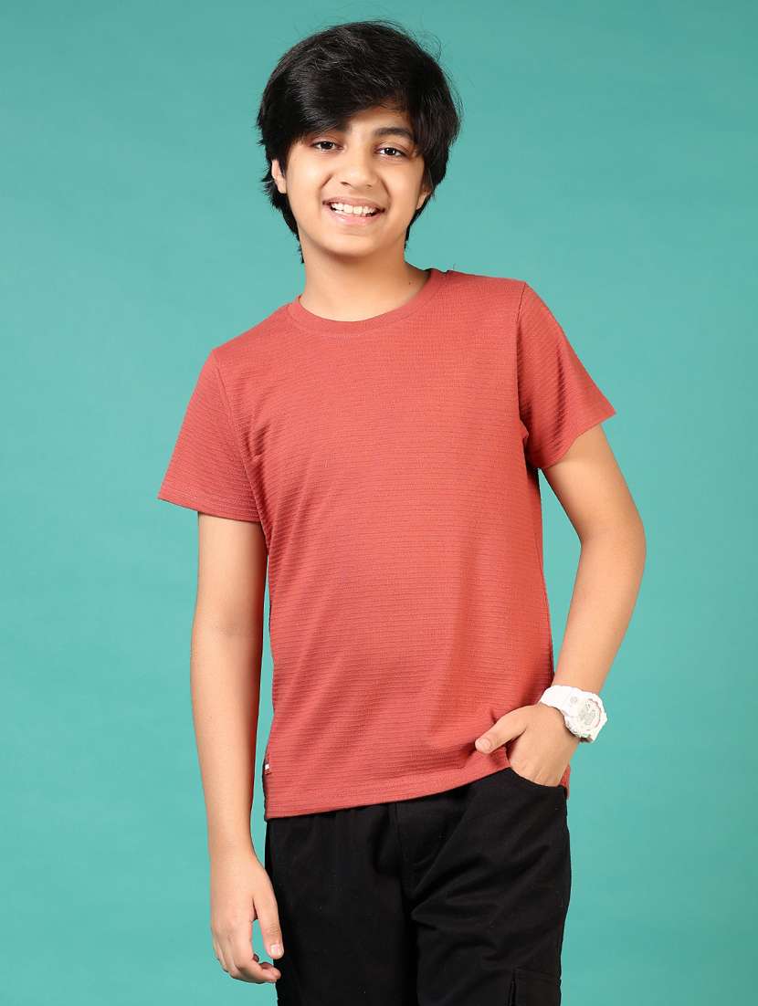 boys coral solid short sleeve t-shirt - 21687559 -  Standard Image - 1