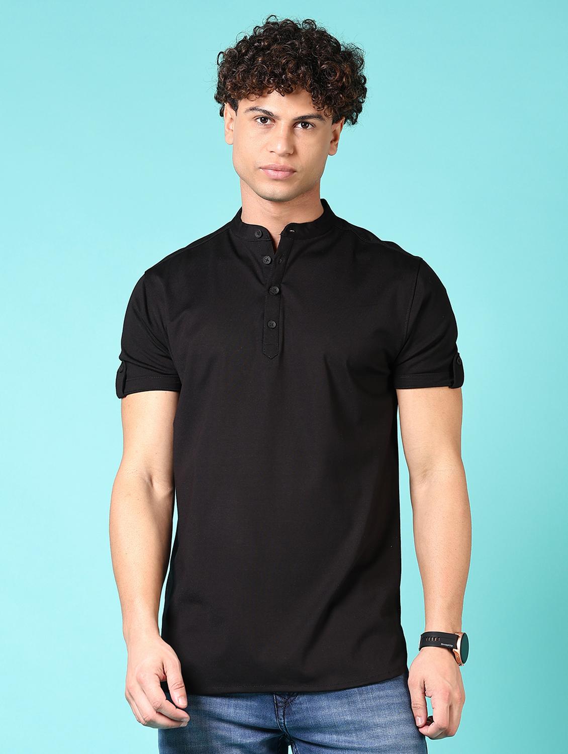 men solid short sleeves slim fit t-shirt - 21687649 - Zoom Image - 0