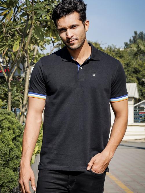 men short sleeves plain polo t-shirt - 21687701 - Standard Image - 0
