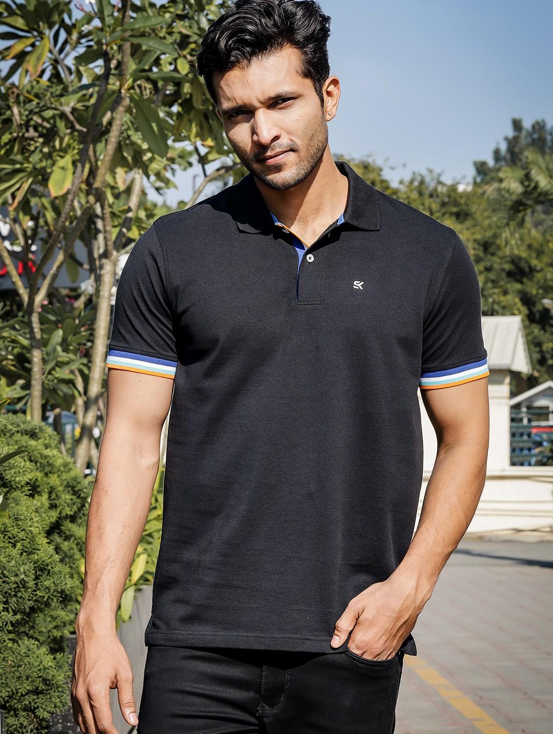 men short sleeves plain polo t-shirt - 21687701 - Zoom Image - 0