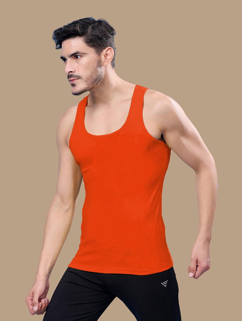 men scoop neck solid vest - 21687997 -  Standard Image - 1