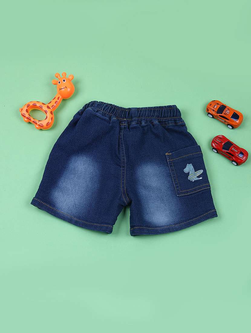 kids solid mid rise shorts - 21688088 - Standard Image - 1