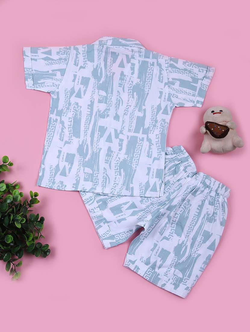 boys printed shirt and shorts set - 21688105 -  Standard Image - 1