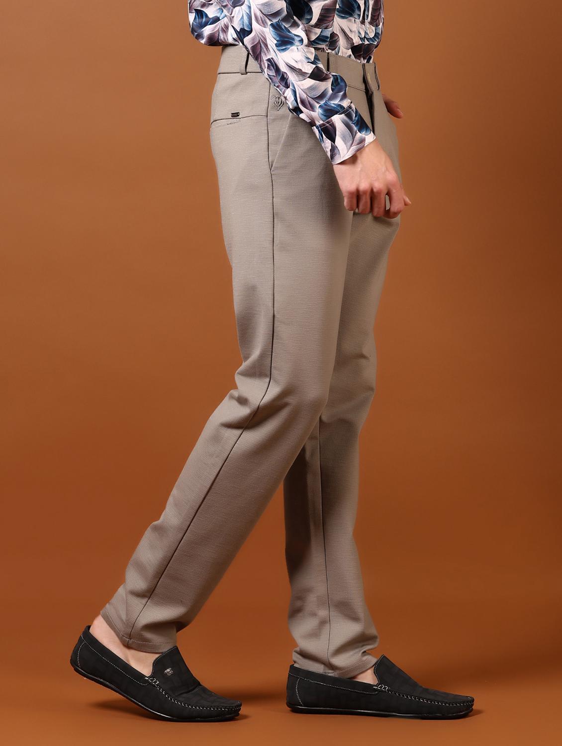 men solid mid rise casual chinos - 21688205 -  Standard Image - 1
