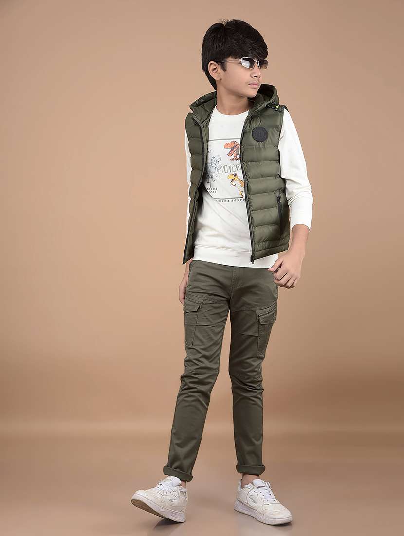 boys solid sleeveless quilted jacket - 21688313 -  Standard Image - 4