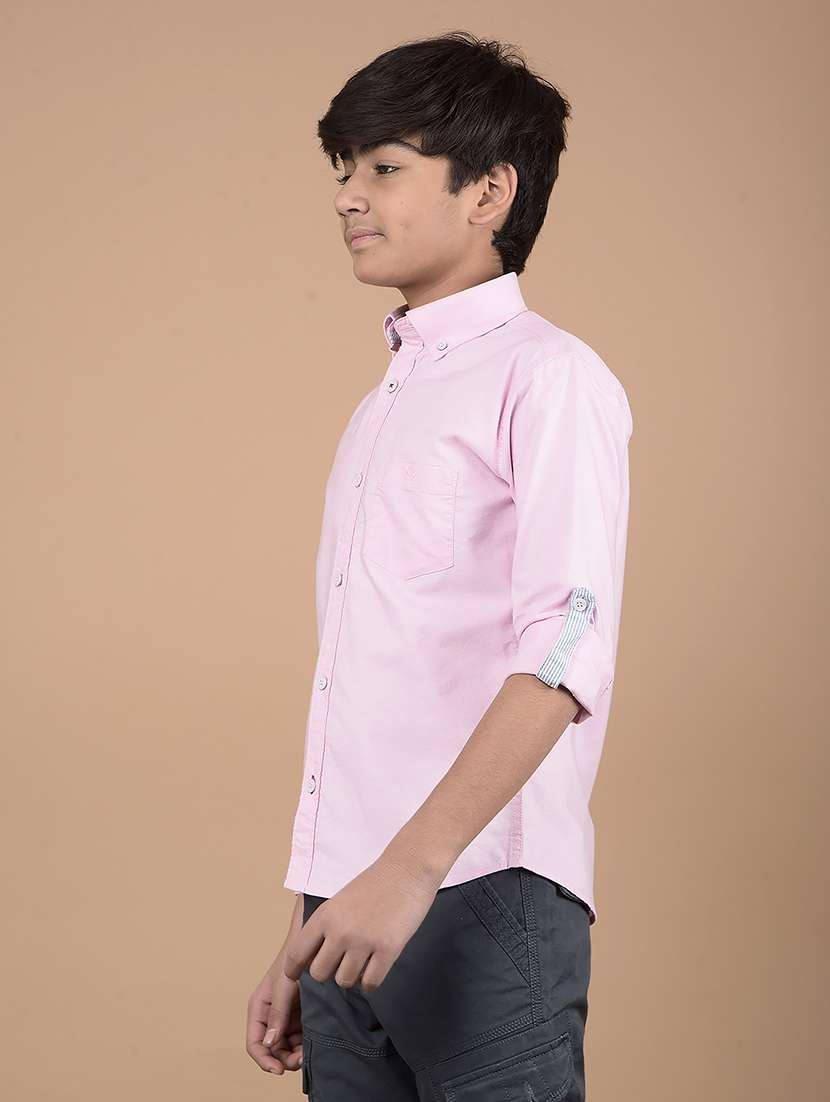 boys long sleeves solid shirt - 21688323 -  Standard Image - 1