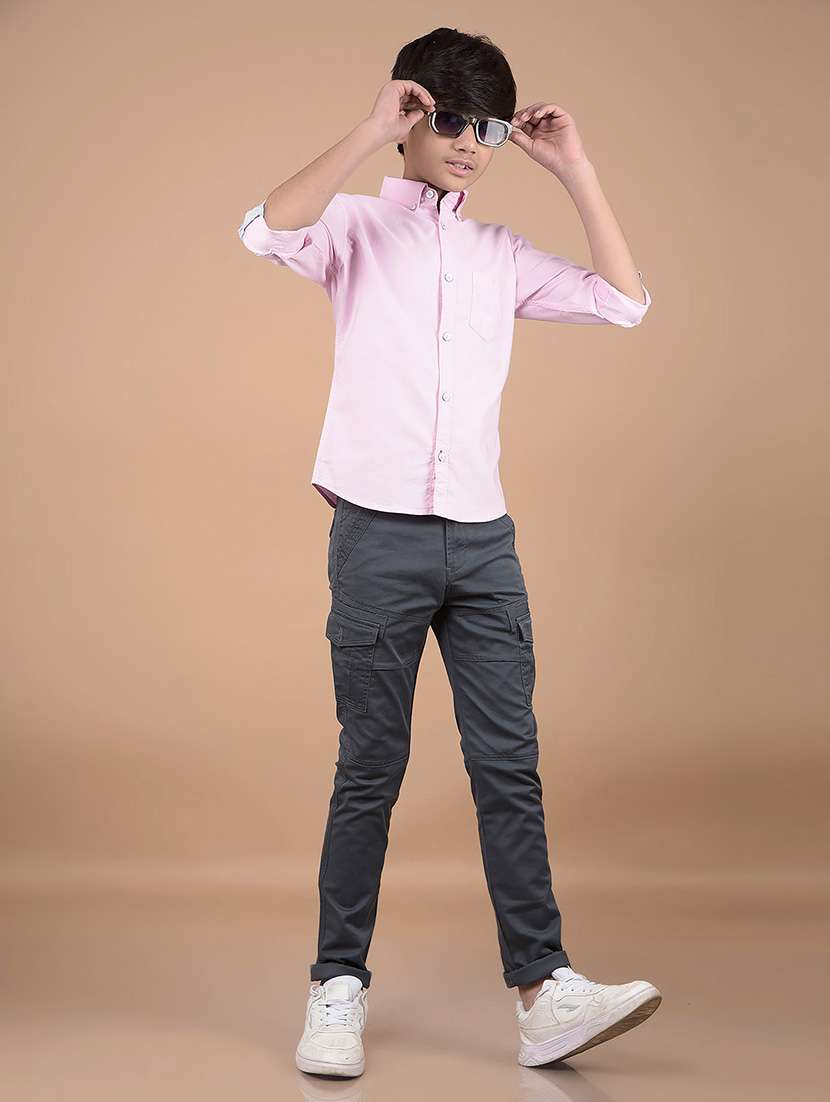 boys long sleeves solid shirt - 21688323 -  Standard Image - 4