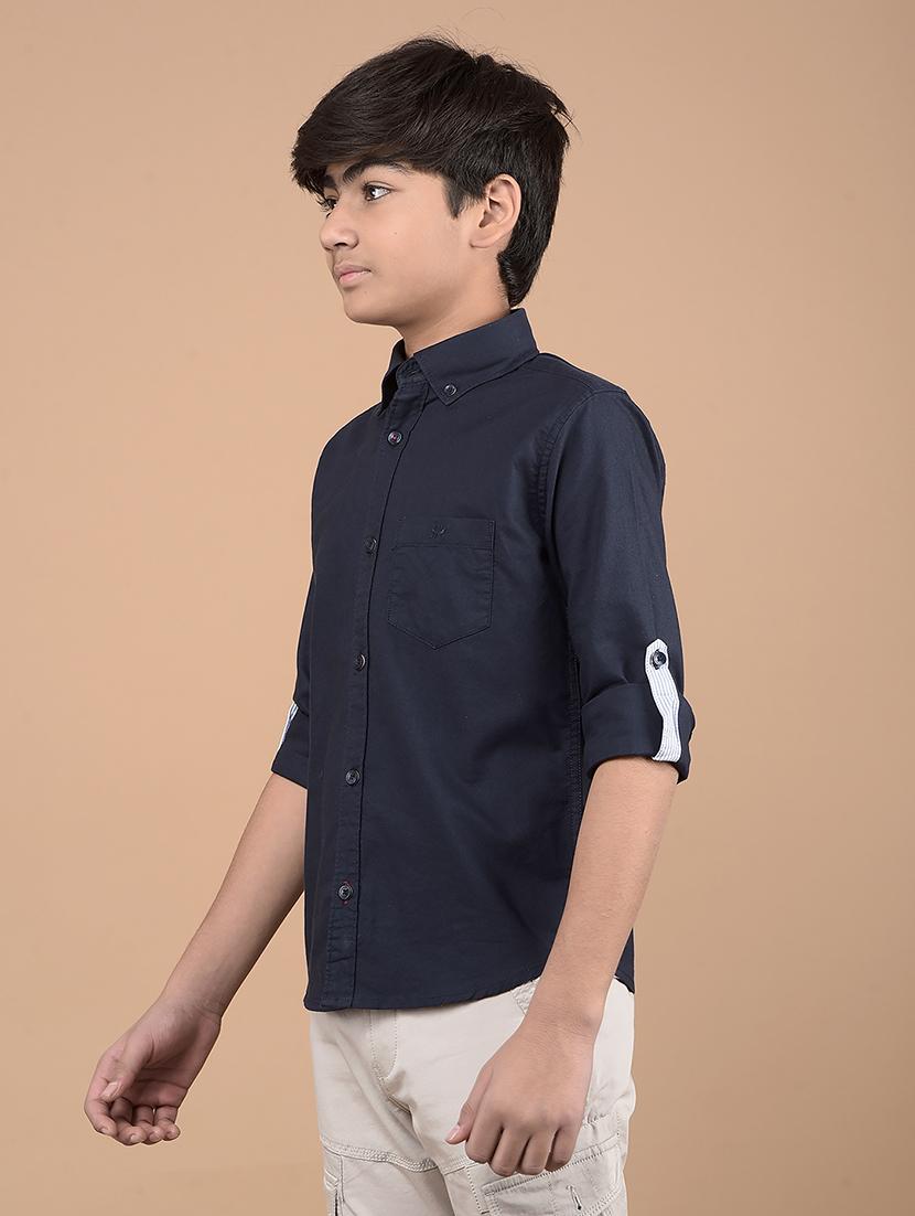 boys long sleeves solid shirt - 21688324 - Standard Image - 1