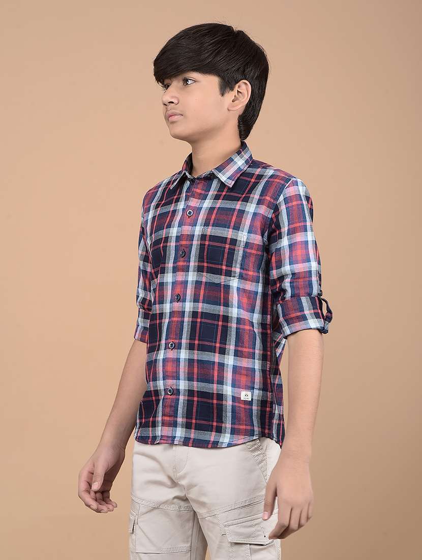 boys long sleeves checkered shirt - 21688330 -  Standard Image - 1