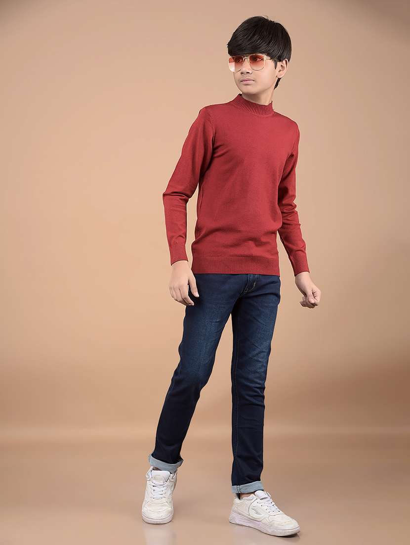 boys long sleeves solid sweater - 21688338 -  Standard Image - 4