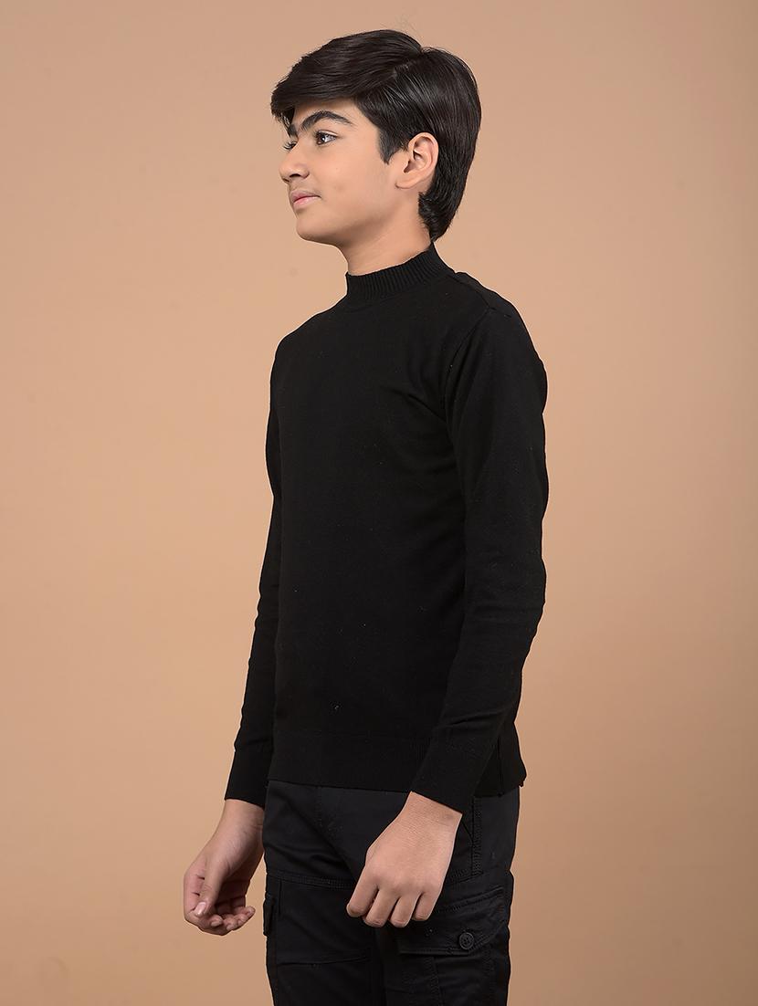 boys long sleeves solid sweater - 21688339 - Standard Image - 1