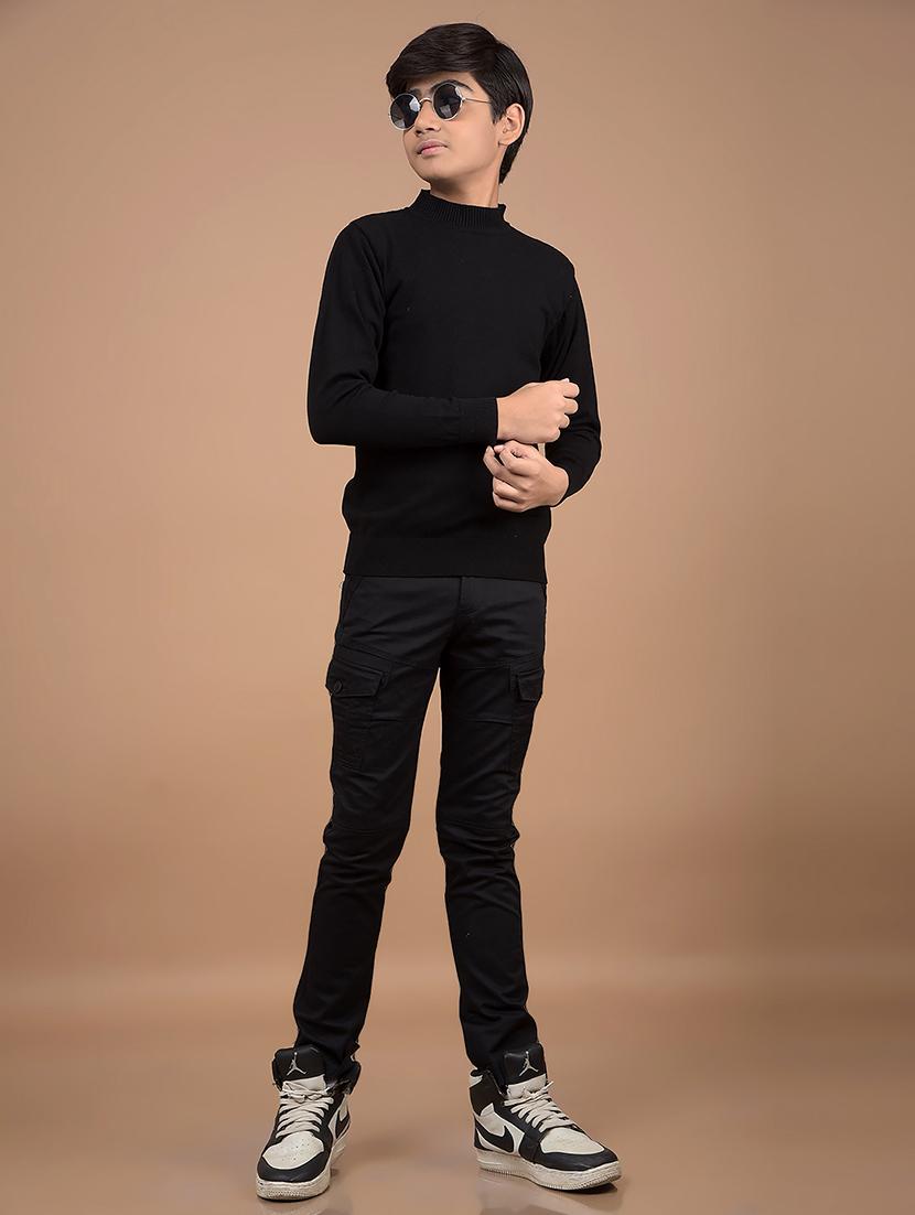 boys long sleeves solid sweater - 21688339 - Standard Image - 4