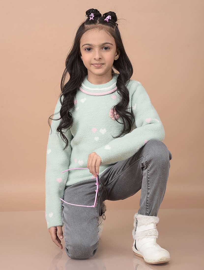 girls self design long sleeve sweater - 21688413 -  Standard Image - 4