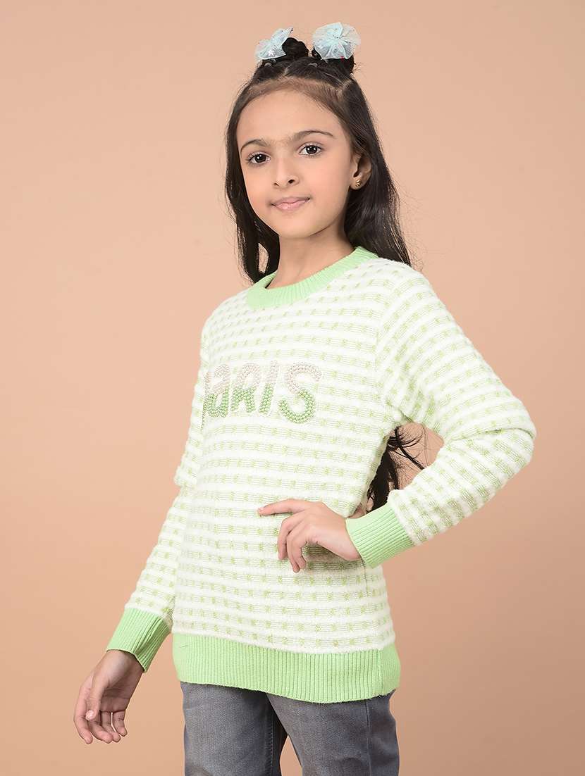 girls self design long sleeve sweater - 21688421 -  Standard Image - 1