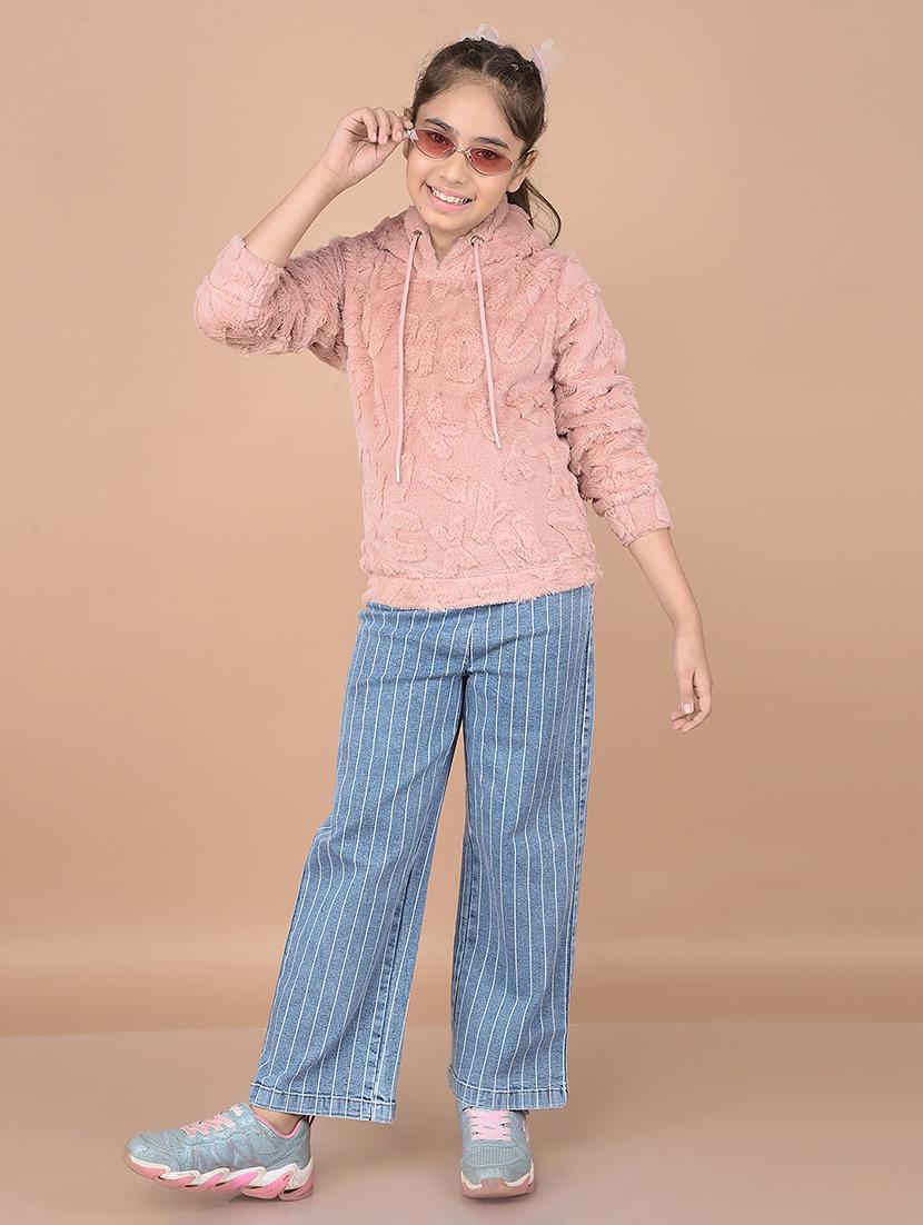 girls peach solid long sleeve sweatshirts - 21688431 - Standard Image - 4