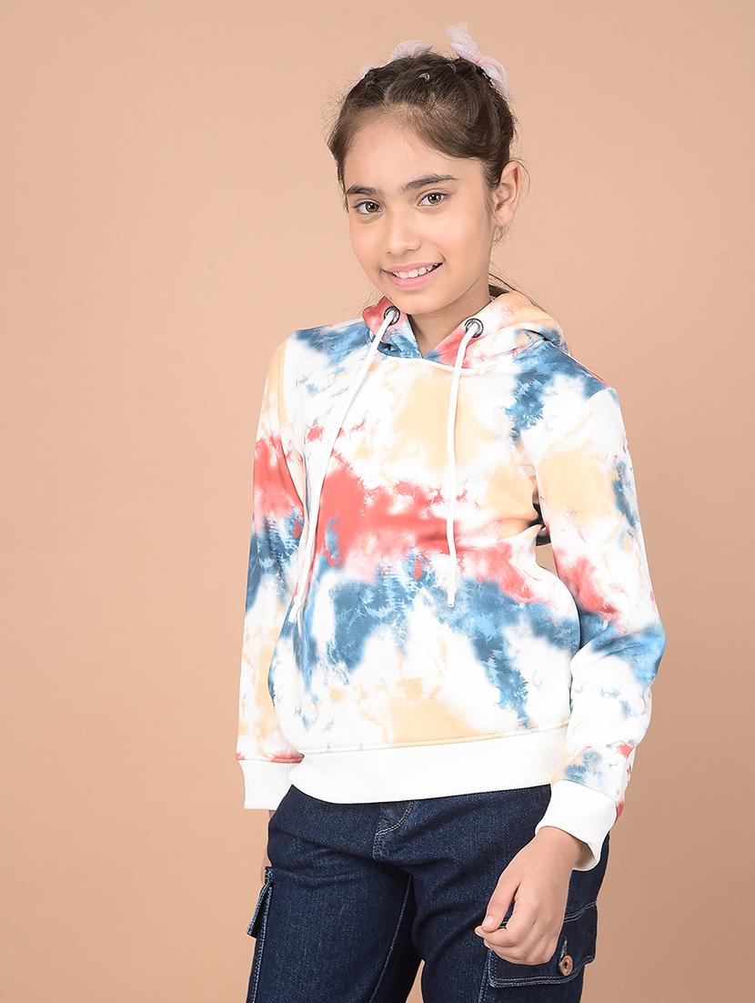 girls tie & print dye long sleeve sweatshirts - 21688444 - Standard Image - 1
