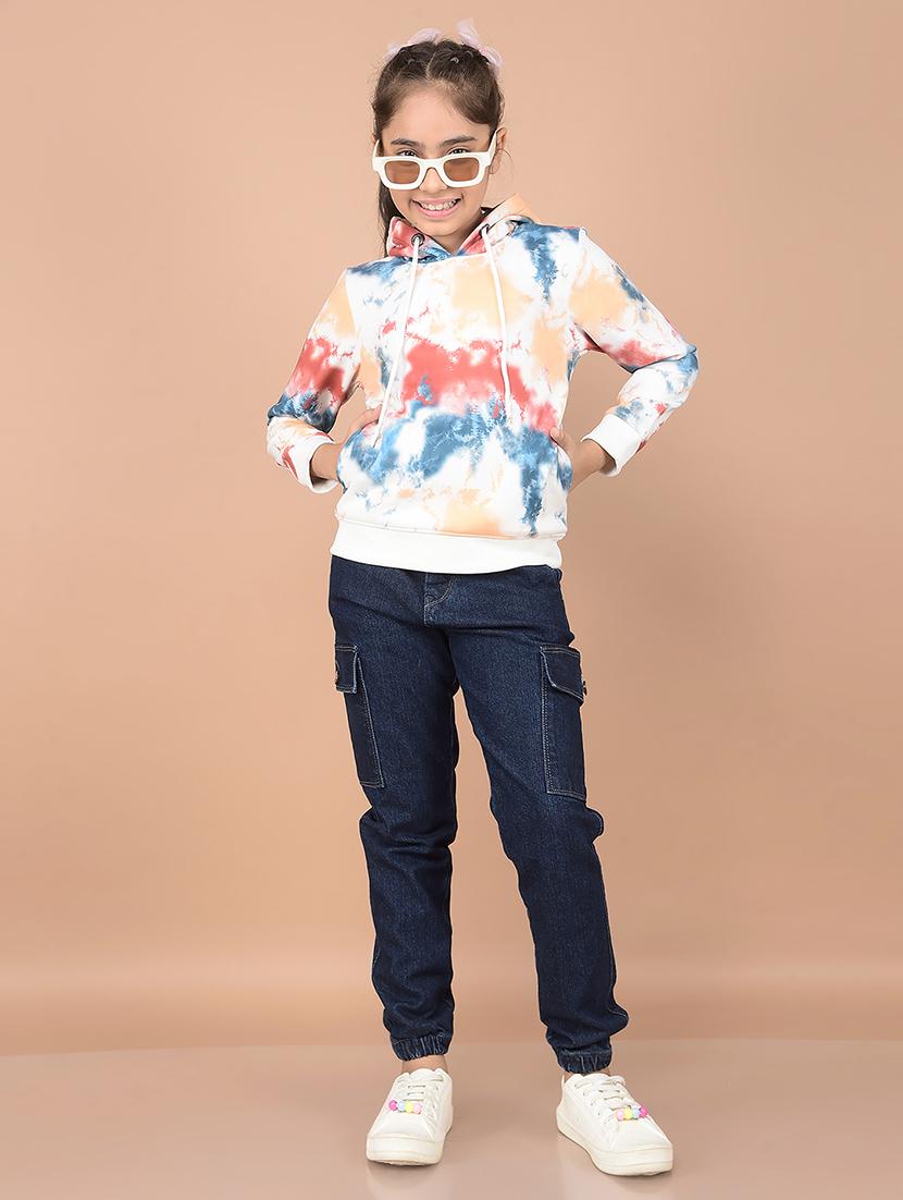 girls tie & print dye long sleeve sweatshirts - 21688444 - Standard Image - 4