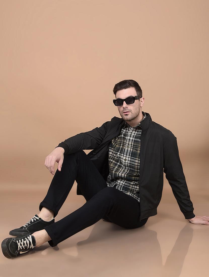 men long sleeves printed casual jacket - 21688462 - Standard Image - 4