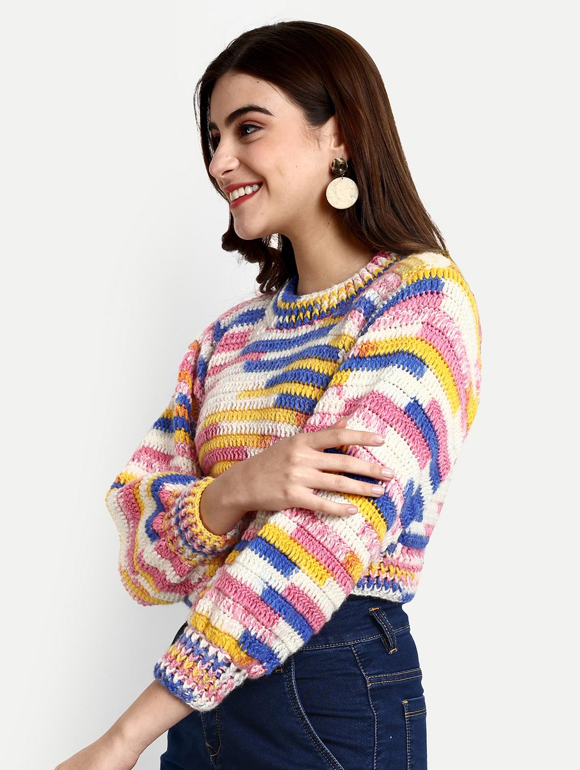 women round neck long sleeve pullover - 21688478 - Standard Image - 1