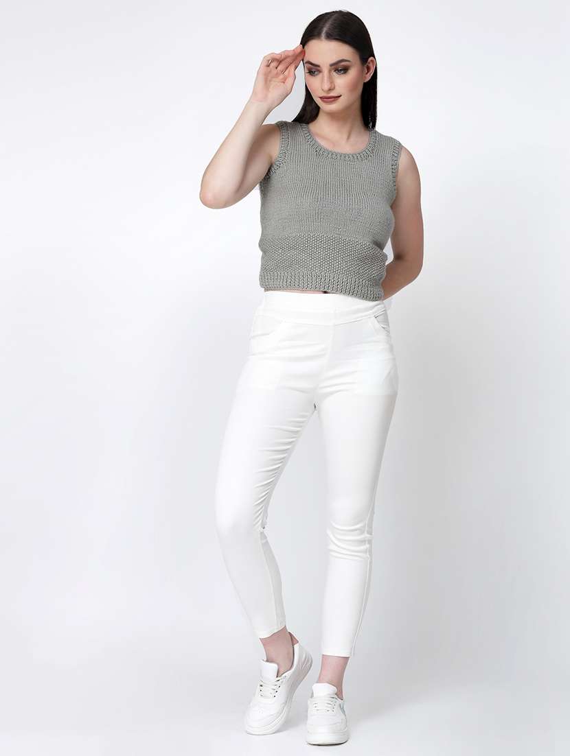 women aceylic sleeveless pullover - 21688483 - Standard Image - 4