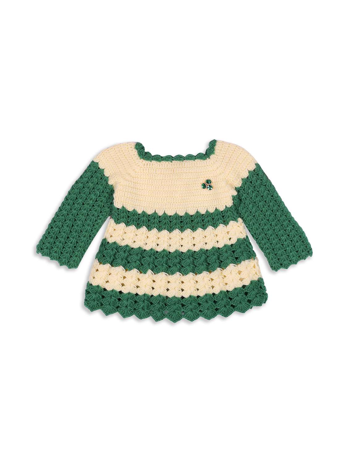 girls self design frock with cap - 21688495 -  Standard Image - 1