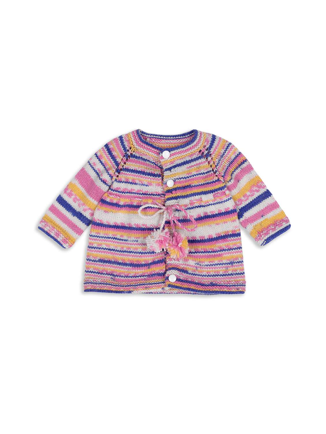 girls self design frock with cap & socks set - 21688498 -  Standard Image - 1