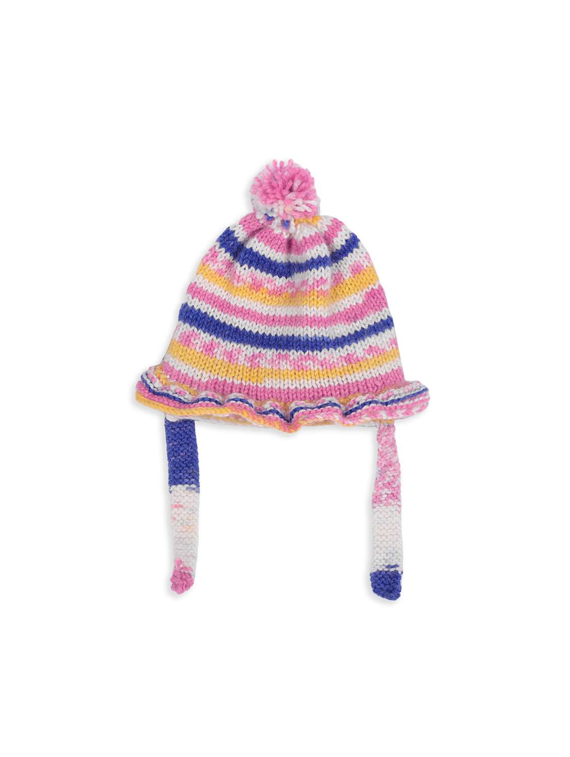 girls self design frock with cap & socks set - 21688498 -  Standard Image - 4