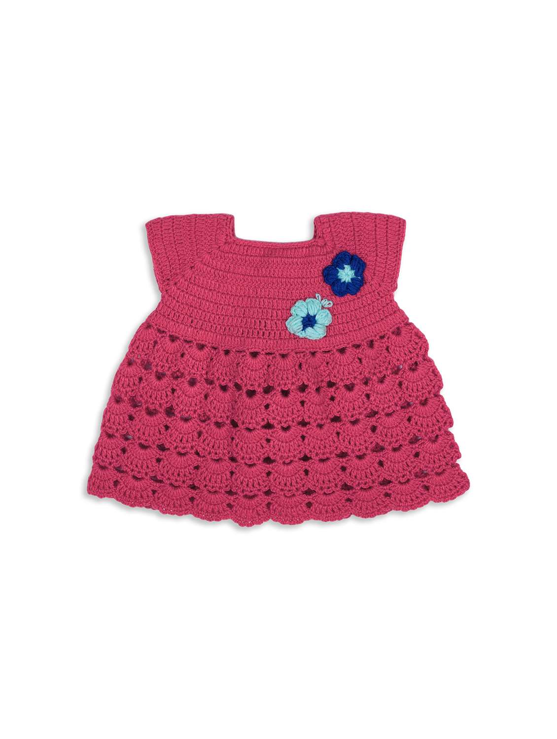 girls self design frock cap & socks set - 21688500 -  Standard Image - 1