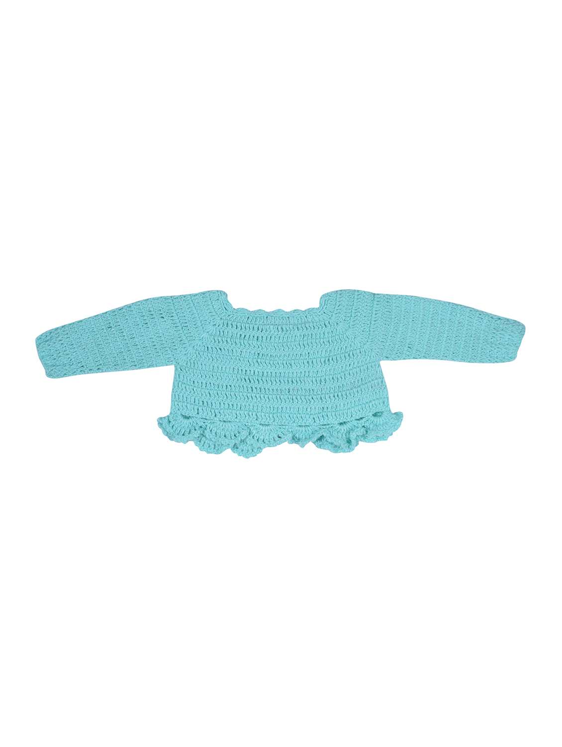 girls self design frock with shrug - 21688510 -  Standard Image - 4