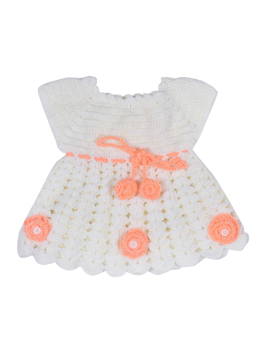 girls self design frock with shrug - 21688511 -  Standard Image - 1